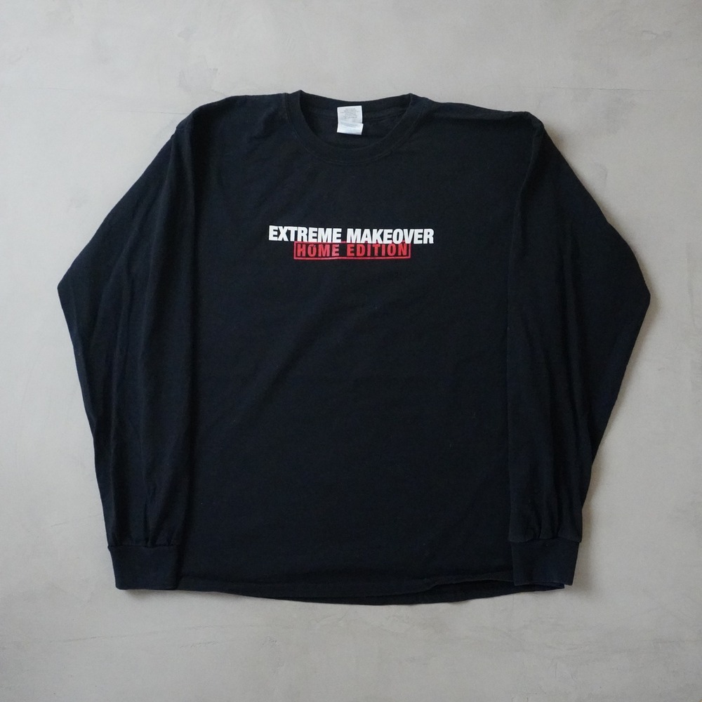 Vintage Extreme Makeover Home Edition Shirt Large Mens Black Long Sleeve